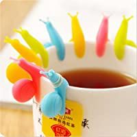 HBF 6 Piezas Mini Caracol Soporte Para Bolsa De Té Silicona Clips De Copa Multicolor Pinza De Vaso
